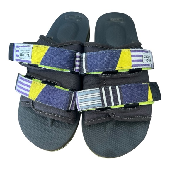 Suicoke  Sandals - purple with Yellow and black size US 7 - Picture 1 of 11